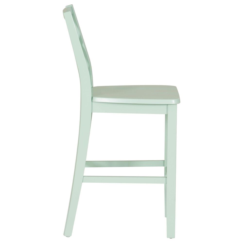 Linon Home Decor Mayfair Counter Stool in Mint Green, , large