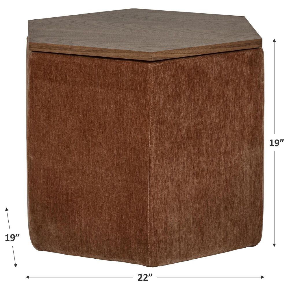 Jonathan Louis Hexel Storage Ottoman in Amici Ginger, , large