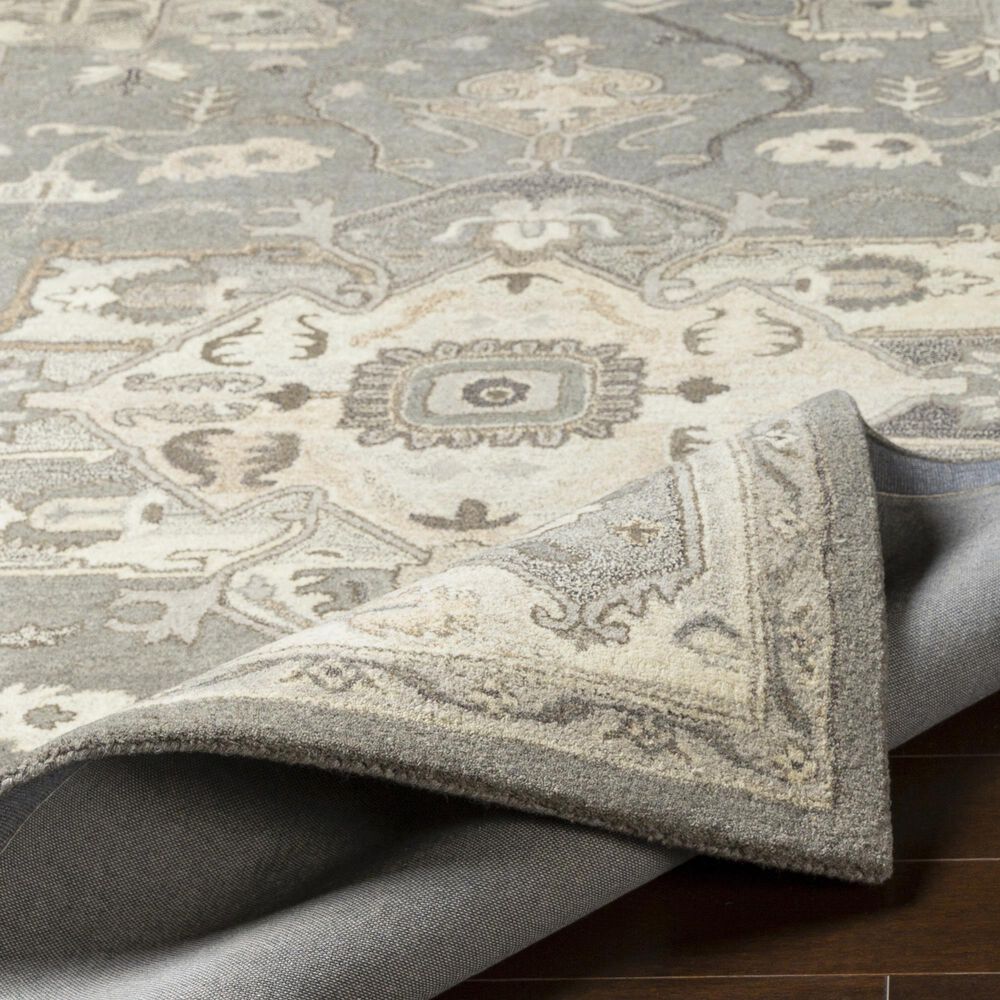 Surya Caesar 9&#39;9&quot; Square Charcoal, Taupe, Tan, Black, Light Beige and Brown Area Rug, , large