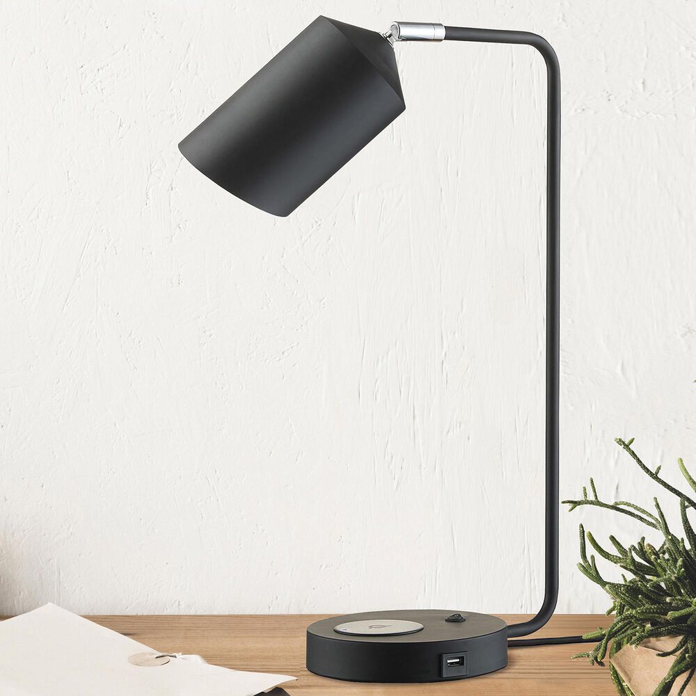 Anthony California 21&quot; Table Lamp in Mate Black, , large