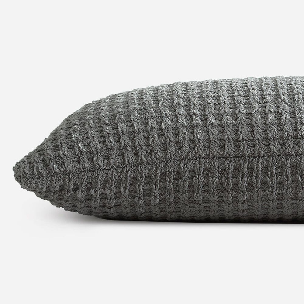 Sunday Citizen Snug Waffle 14&quot; x 36&quot; Lumbar Throw Pillow
 in Granite, , large