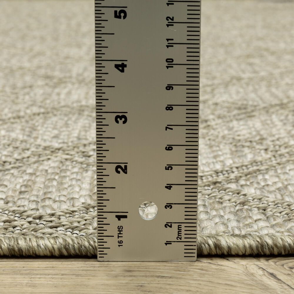 Oriental Weavers Tortuga TR10A 1&#39;10&quot; x 7&#39;6&quot; Beige and Black Runner, , large