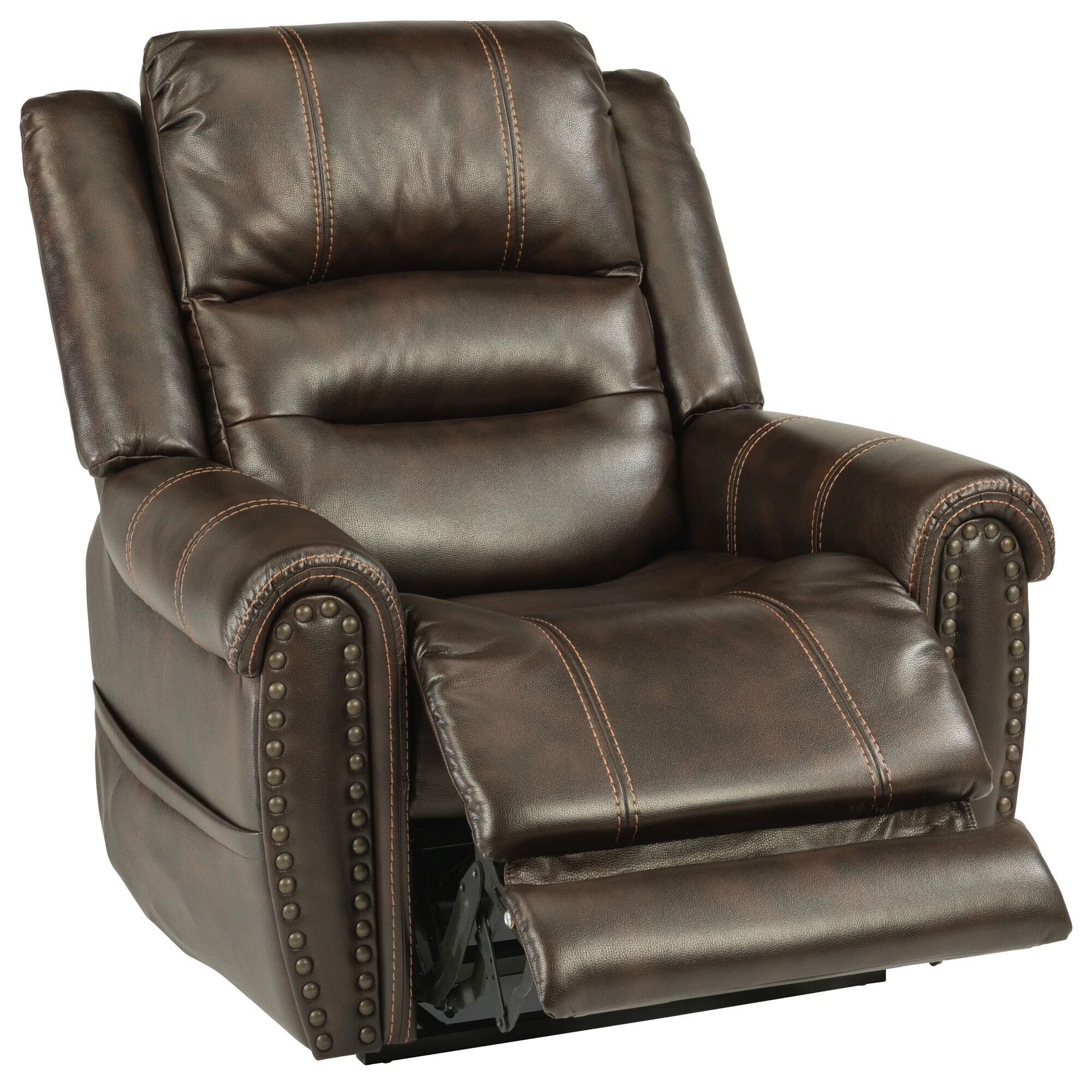 Flexsteel Oscar Power Lift Recliner with Headrest and Lumbar in