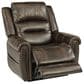 Flexsteel Oscar Power Lift Recliner with Headrest and Lumbar in Dark Brown, , large