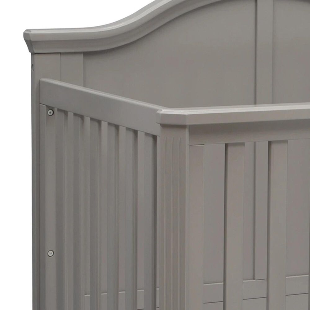 Delta Parker Mini Convertible Baby Crib with Mattress in Gray, , large