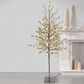 The Gerson Company 5" Tall Electric Icy Pine Tree in Green and Brown, , large