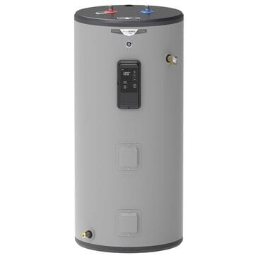 GE Appliances 50-Gallon Smart Short Electric Water Heater with Built-in Wi-Fi in Gray, , large