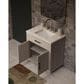 Lexora Home Abbey 30" Single Bathroom Vanity in White Oak with 2 cm White Carrara Marble Top and Rectangular Sink, , large