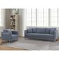 Blue River Heritage 2-Piece Sofa & Chair Set in Gray/Brushed Stainless Steel, , large