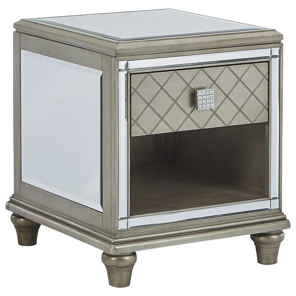Ashley Chevanna End Table in Metallic Silvertone, , large