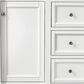 James Martin Vanities De Soto 48" Single Bathroom Vanity in Bright White with 3 cm Parisien Bleu Quartz Top and Rectangular Sink, , large