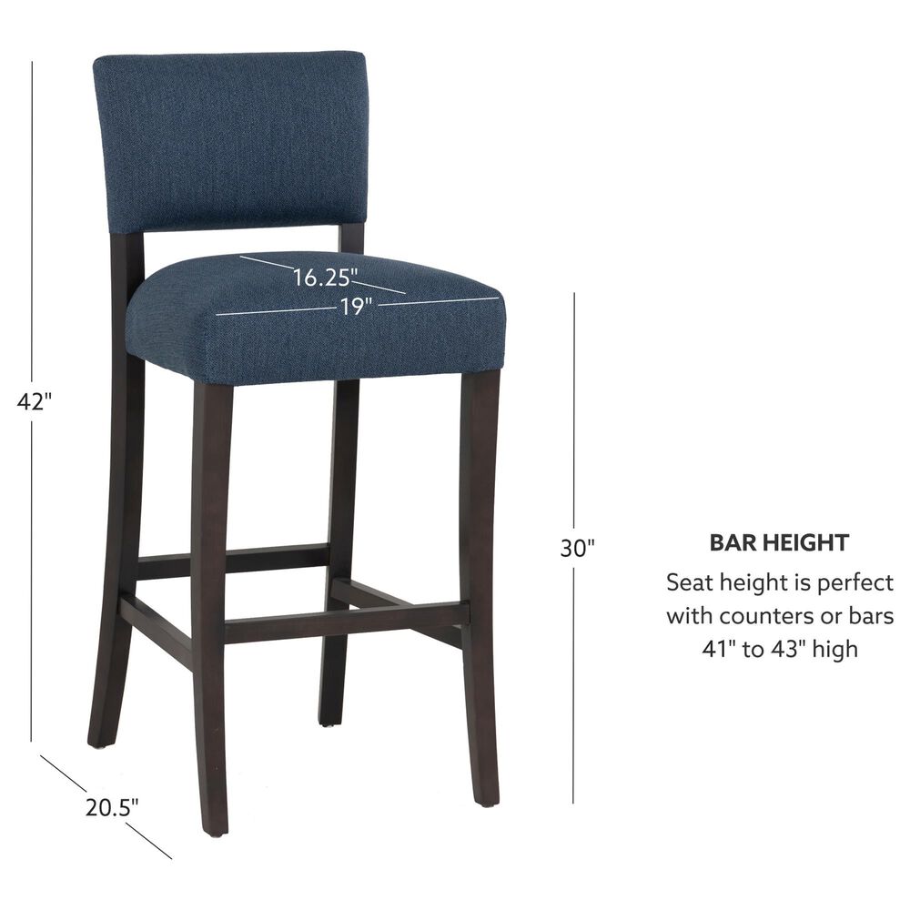 Linon Home Decor Koda Bar Stool in Rich Brown (Set of 2), , large