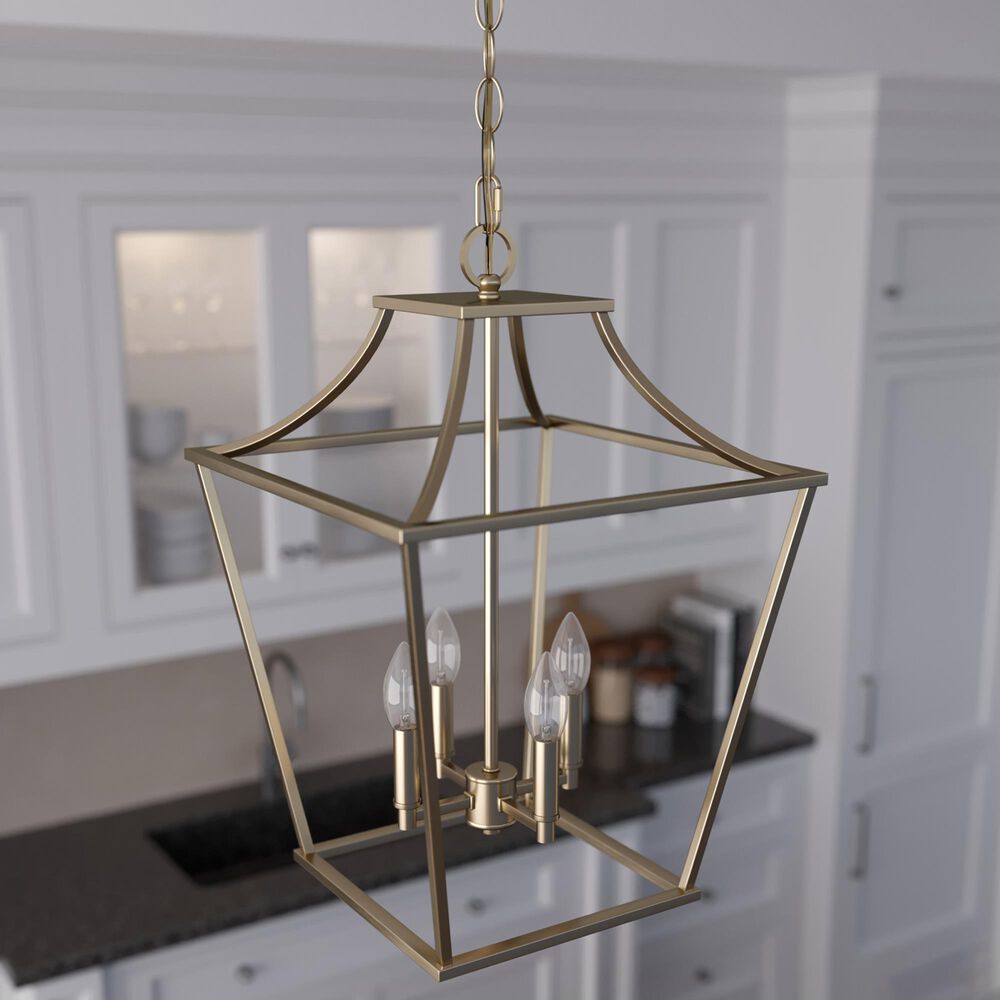 Hunter Laurel Ridge 15&quot; 4-Light Lantern Pendant in Alturas Gold, , large