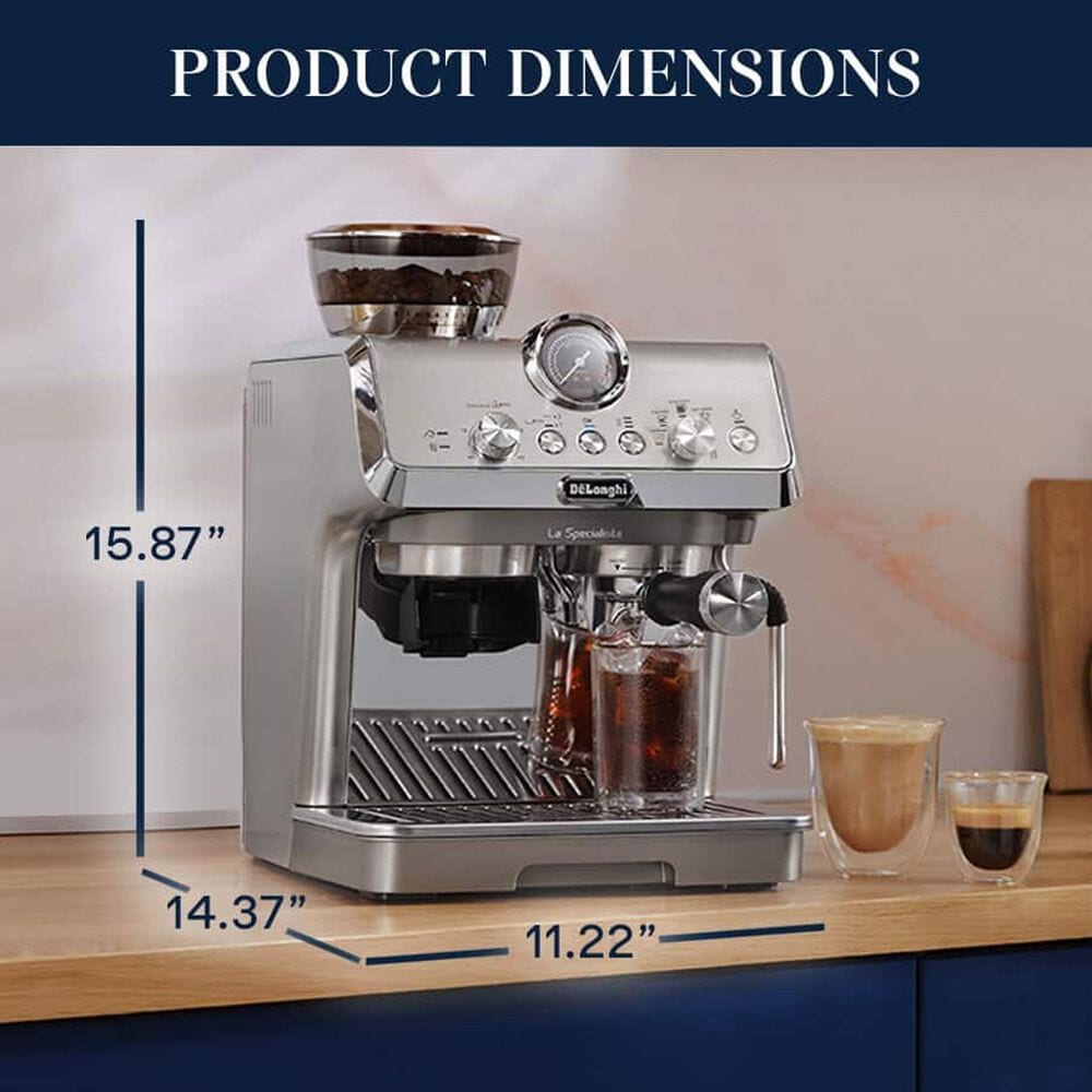DeLonghi La Specialista Arte Evo 56 Oz Espresso Machine with Cold Brew in Metal, , large