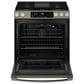 GE Appliances 30" Slide-In Front-Control Convection Gas Range in Fingerprint Resistant Slate, , large