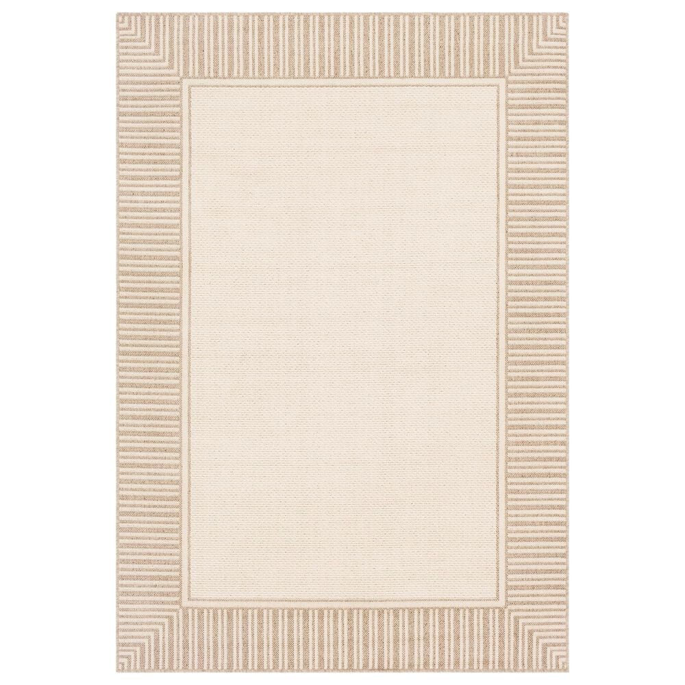Surya Alfresco 5&#39;3&quot; x 7&#39;7&quot; Brown and Beige Indoor/Outdoor Area Rug, , large
