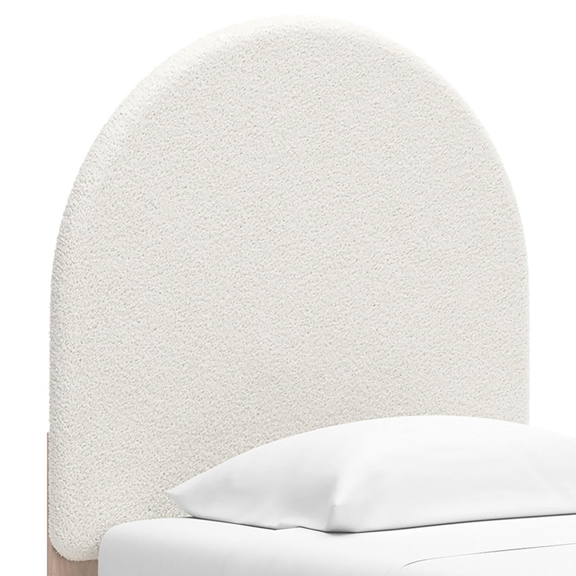 Ashley Arloster Twin Upholstered Panel Bed with Storage in Tan/White