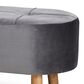 Baxton Studio Simone Upholstered Ottoman in Grey, , large