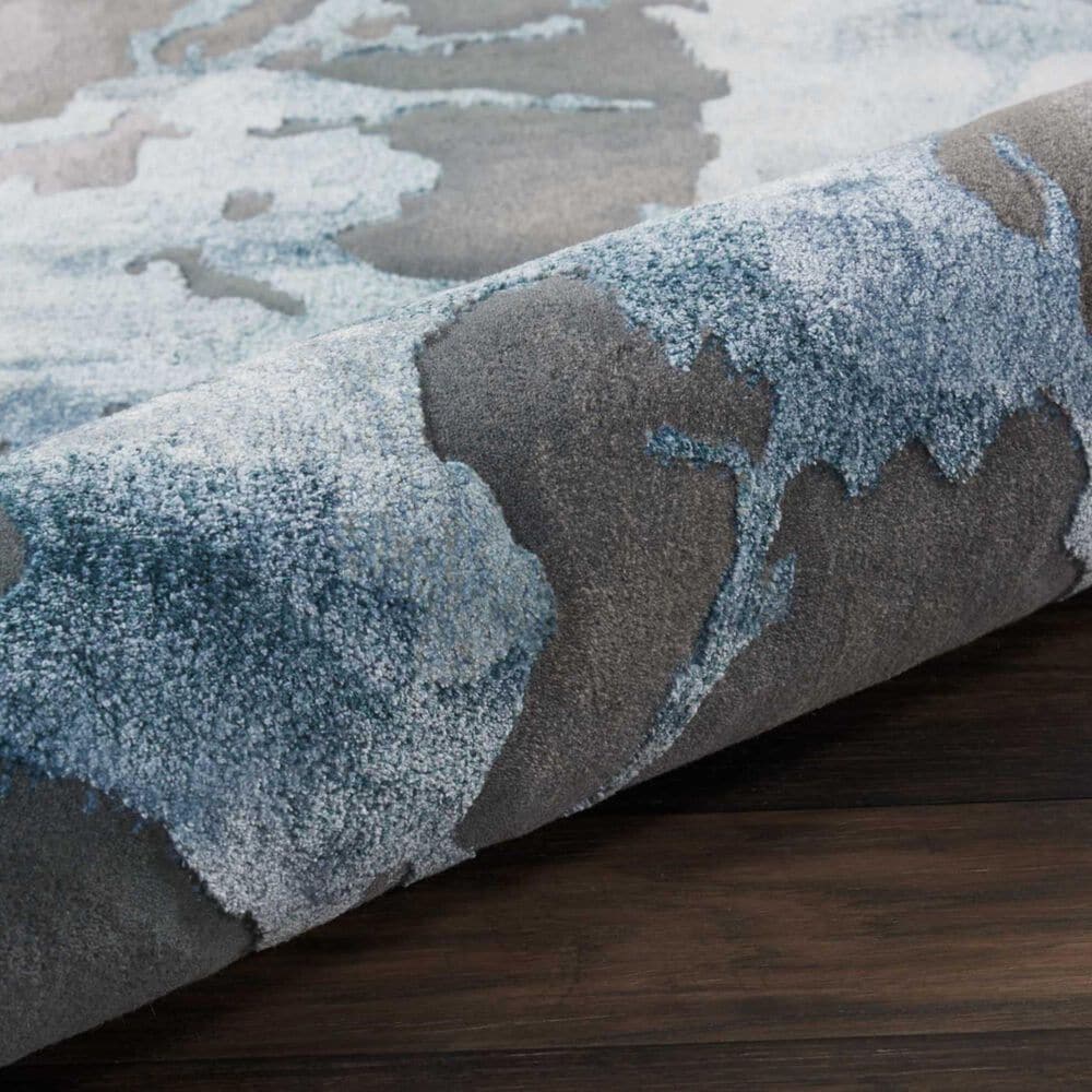 Nourison Prismatic PRS14 3&#39;9&quot; x 5&#39;9&quot; Grey and Slate Area Rug, , large