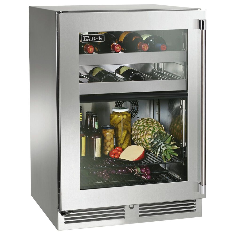 Perlick Marine Signature Series 5 Cu. Ft. Dual Zone Wine Reserve with Glass Door and Left Hinge in Panel Ready, , large