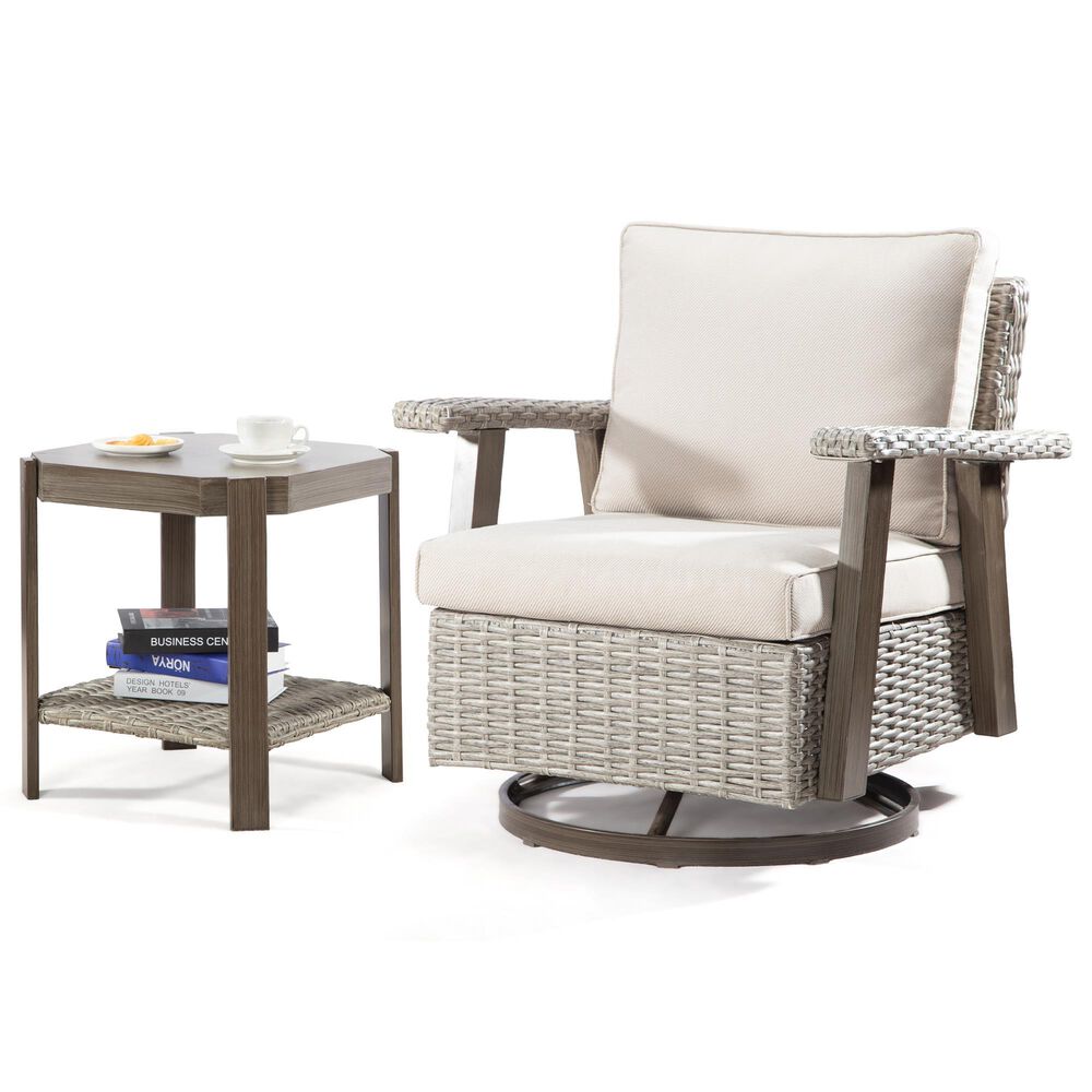 Sunwell Garden 3-Piece Patio Chat Set in Beige, , large