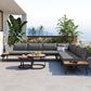 HOMLUX 6-Piece Outdoor Sectional Set in Gray, , large