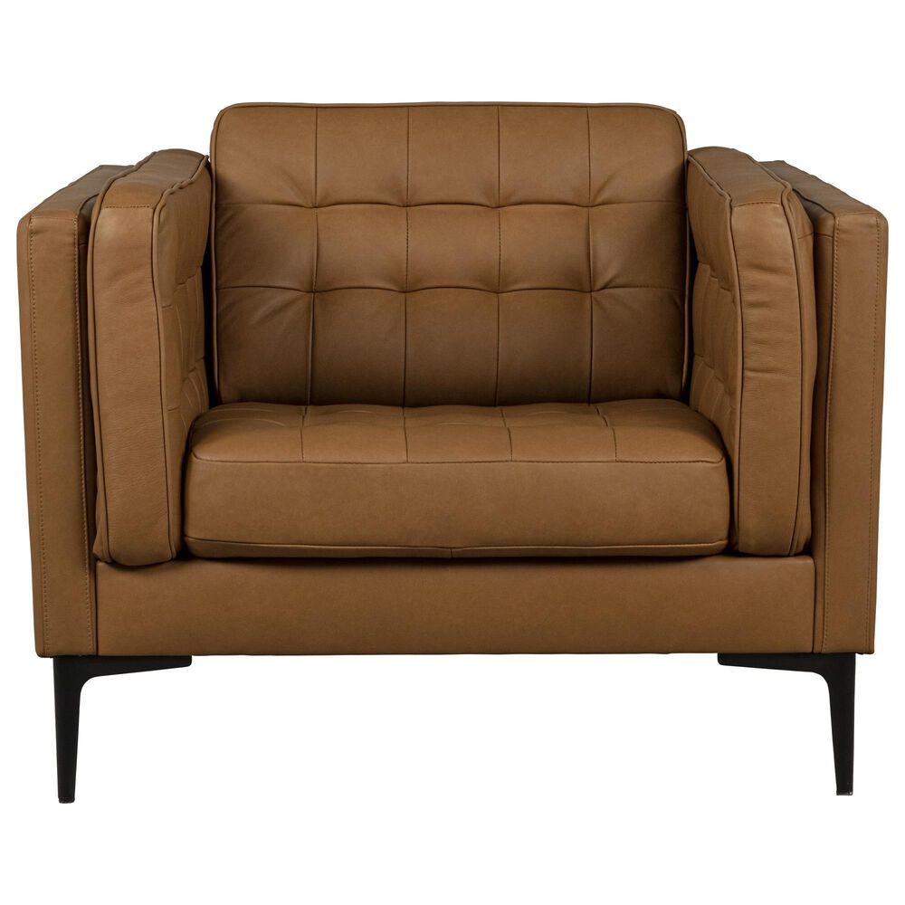 Superb Leather Leather Accent Chair in Oslo Antelope, , large
