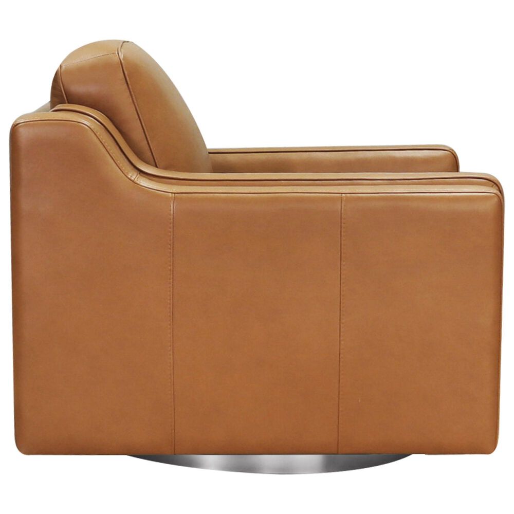 Hydeline Bella Swivel Chair in Cognac Brown, , large