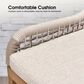 HOMLUX Outdoor Counter Stool with Plaid Back in Grey and Beige (Set of 2), , large