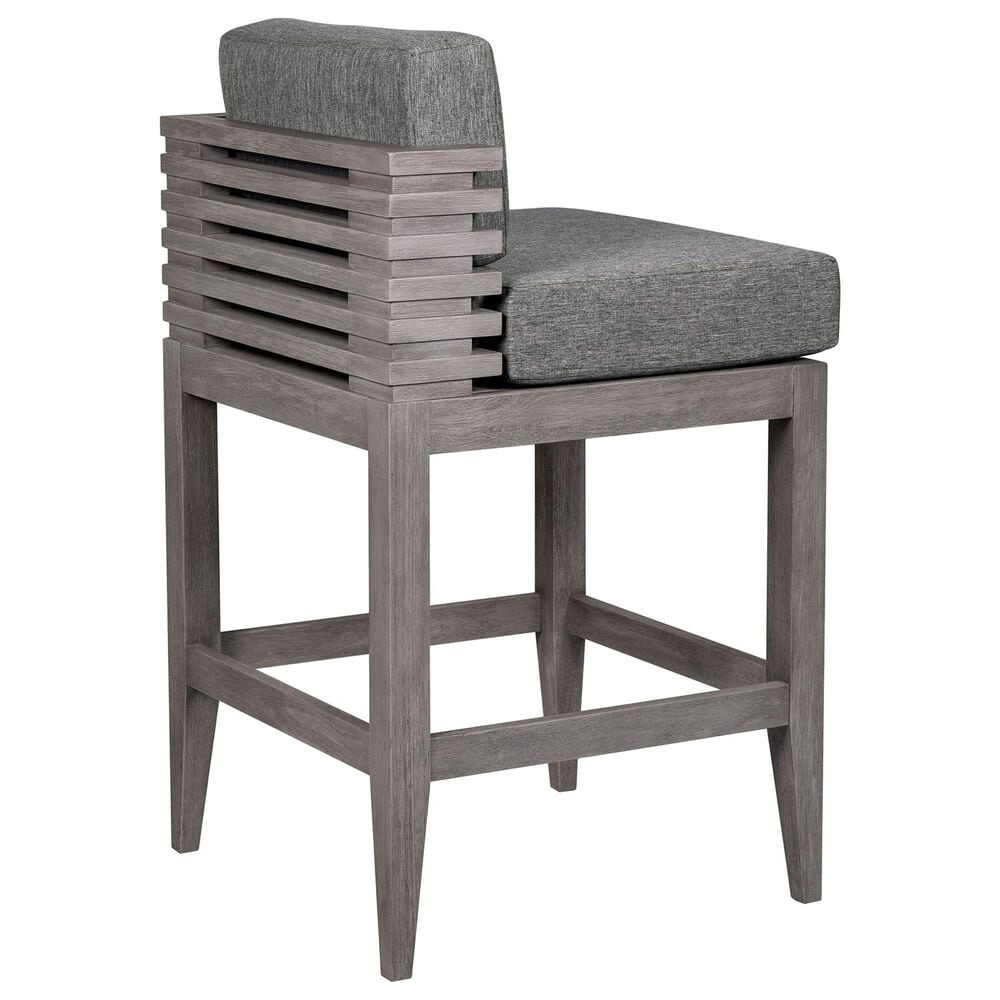 Armen Living Vivid Patio Bar Stool in Light Gray, , large