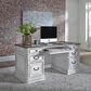 Belle Furnishings Junior Executive Desk in Antique White and Bark, , large