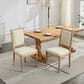 Hearth and Haven Upholstered Side Chair with Square Backrest in Beige (Set of 2), , large