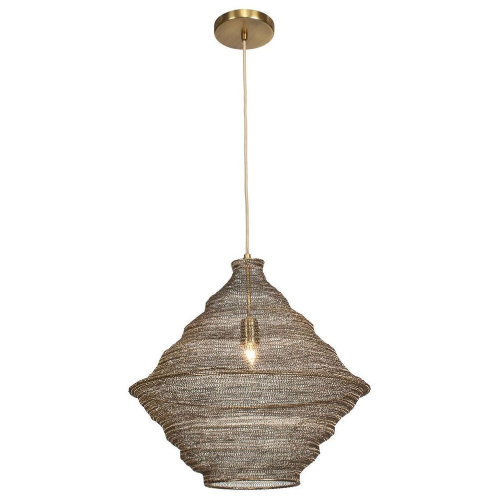 Uttermost Sigh 1-Light Pendant in Antique Brass, , large
