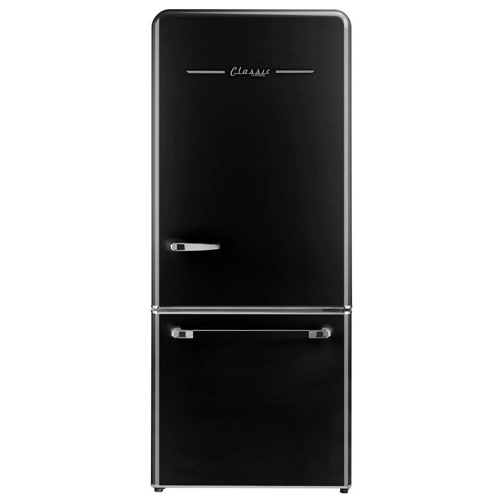 Unique Appliances Classic Retro 18 Cu. Ft Bottom Freezer Refrigerator in Midnight Black, , large
