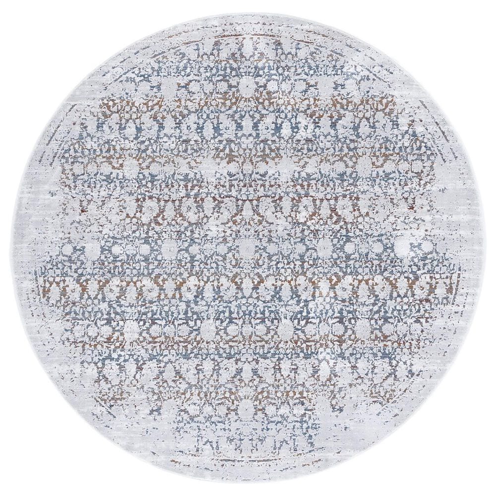 Safavieh Craft CFT939F 6"7" Round Grey and Gold Area Rug, , large
