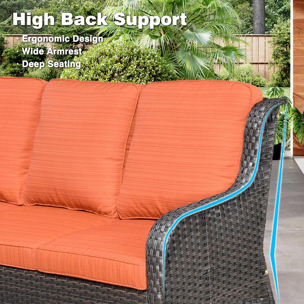 HOMLUX 7-Piece Patio Set in Orange, , large