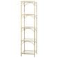 Maple and Jade 4-Shelf Storage Shelving Unit in Satin Gold and Clear, , large