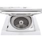 GE Appliances Unitized Spacemaker Gas Stack Laundry in White, , large