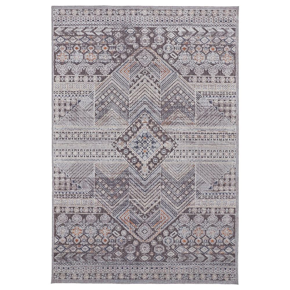 Feizy Francisco 5" x 8" Ivory and Charcoal Area Rug, , large