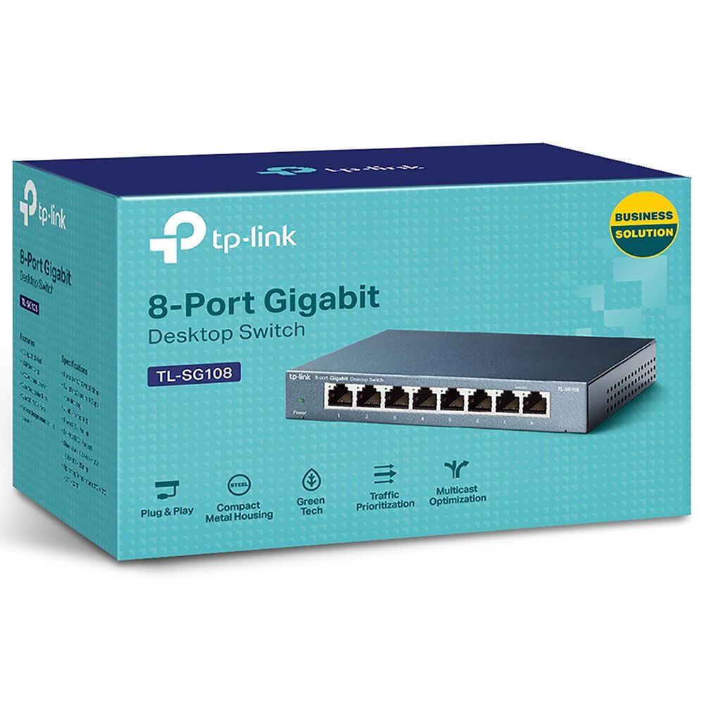 TP-LINK 8-Port Gigabit Desktop Switch in Black, , large