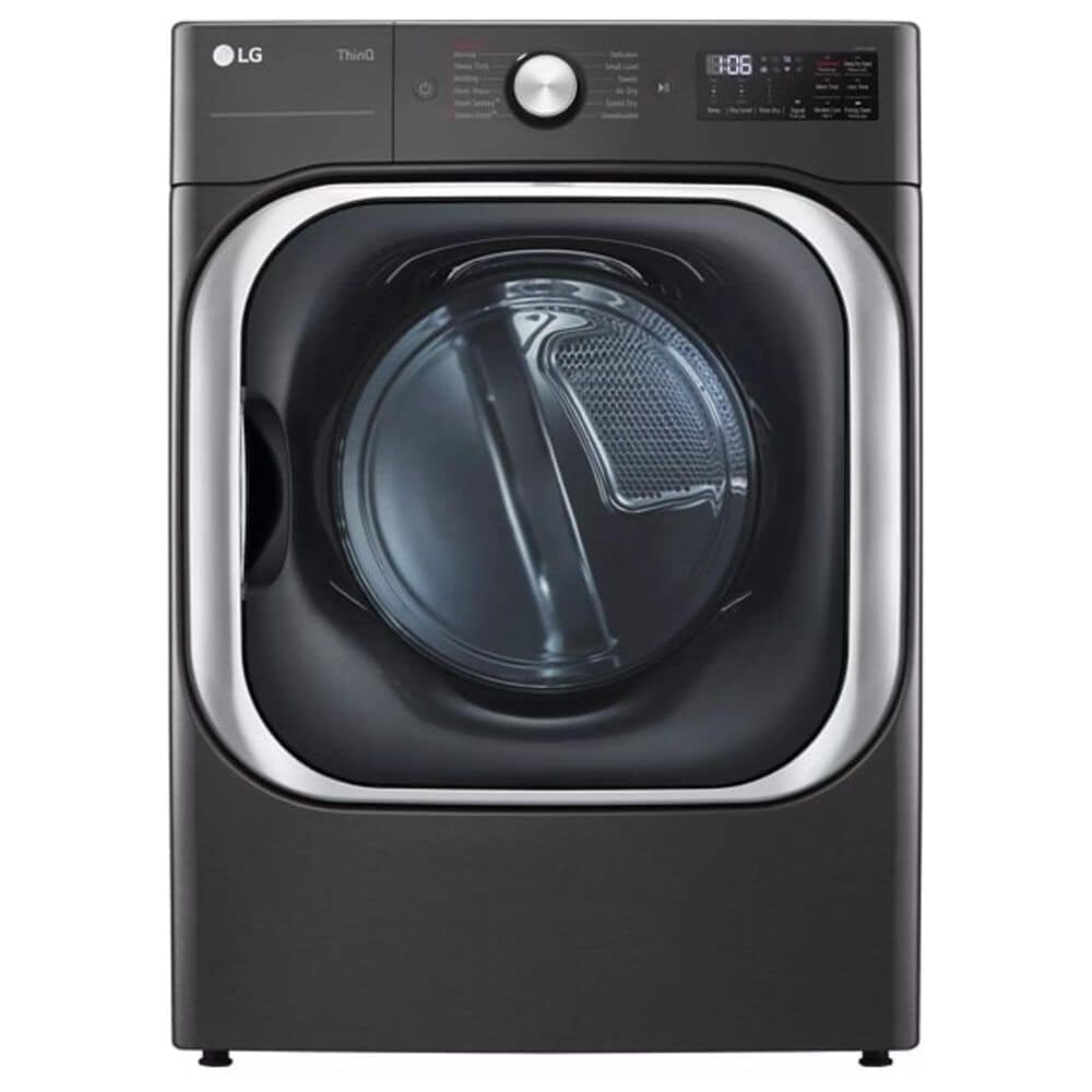 LG 5.2 Cu. Ft. Smart Front Load Washer and 9 Cu. Ft. Front Load Gas Dryer Laundry Pair with Pedestal Storage Drawers in Black Steel, , large