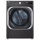 LG 5.2 Cu. Ft. Smart Front Load Washer and 9 Cu. Ft. Front Load Gas Dryer Laundry Pair with Pedestal Storage Drawers in Black Steel, , large