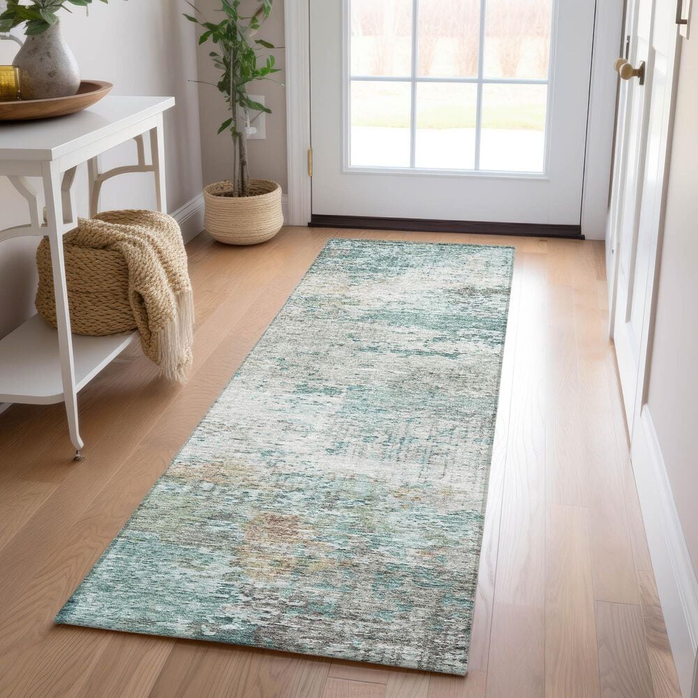 Dalyn Rug Company Solace SL5 2&#39;3&quot; x 7&#39;6&quot; Teal Runner, , large