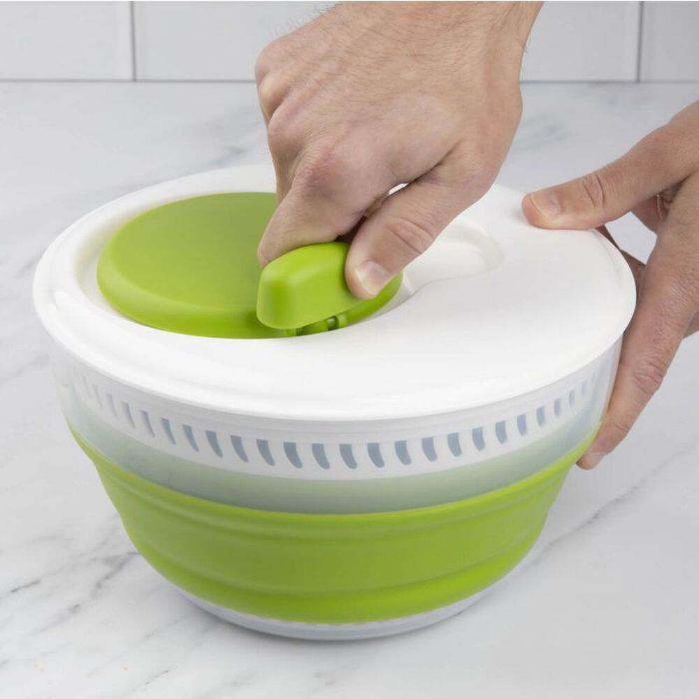 Progressive 3-Quart Collapsible Salad Spinner in Green, , large