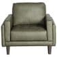 Chateau D"ax Leather Accent Chair in Olive Green, , large