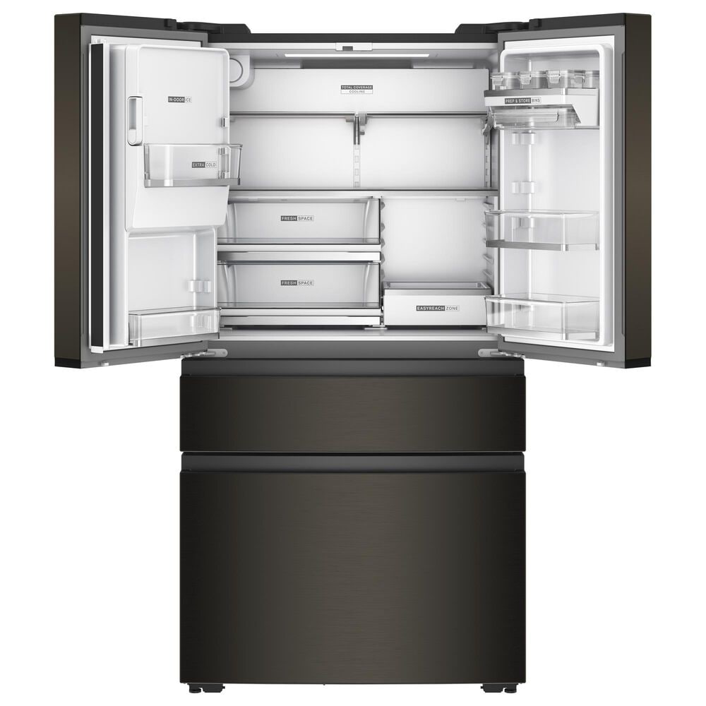 Whirlpool 22 Cu. Ft. 4-Door Depth French Door Refrigerator with Dual Ice Makers in Black Stainless Steel, , large