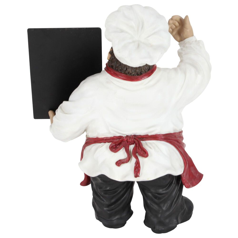 Maple and Jade Polystone Chef Decorative Sign in Black, Red and White, , large