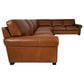 Bordeaux & Co 4-Piece Leather Sectional in Leon Maple, , large