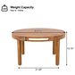 Hearth and Haven 2-Piece Outdoor Conversation Set with Cream Cushion in Light Teak, , large