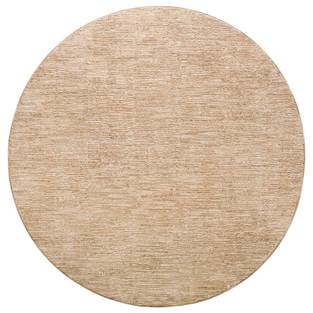 Surya Masterpiece MPC-2320 Beige, Tan and Medium Brown 6"7" Round Area Rug, , large